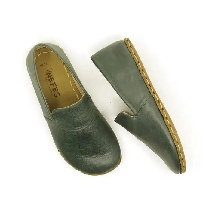 Handmade Leather Barefoot Shoes for Women - Toledo Green