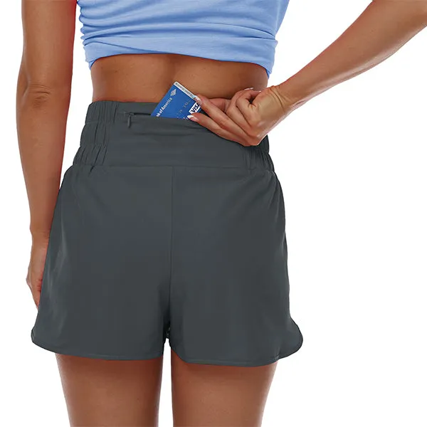 High waisted casual running shorts