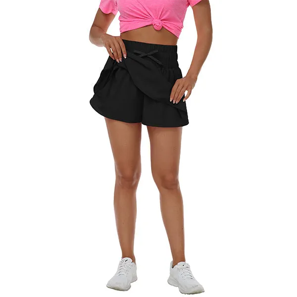 High waisted casual running shorts