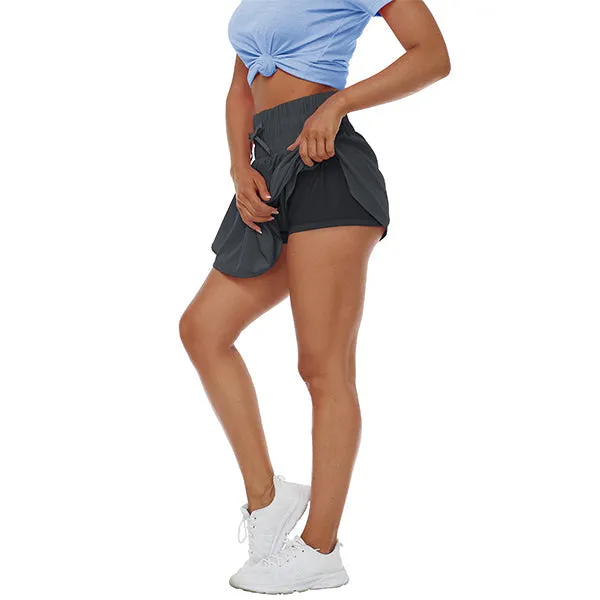 High waisted casual running shorts