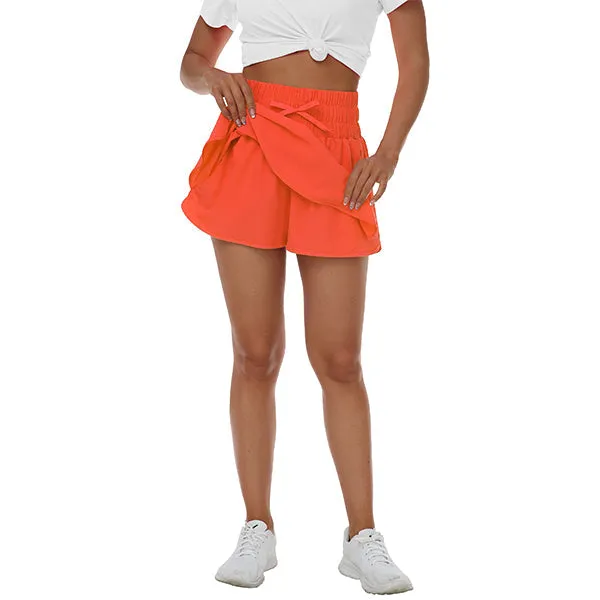 High waisted casual running shorts