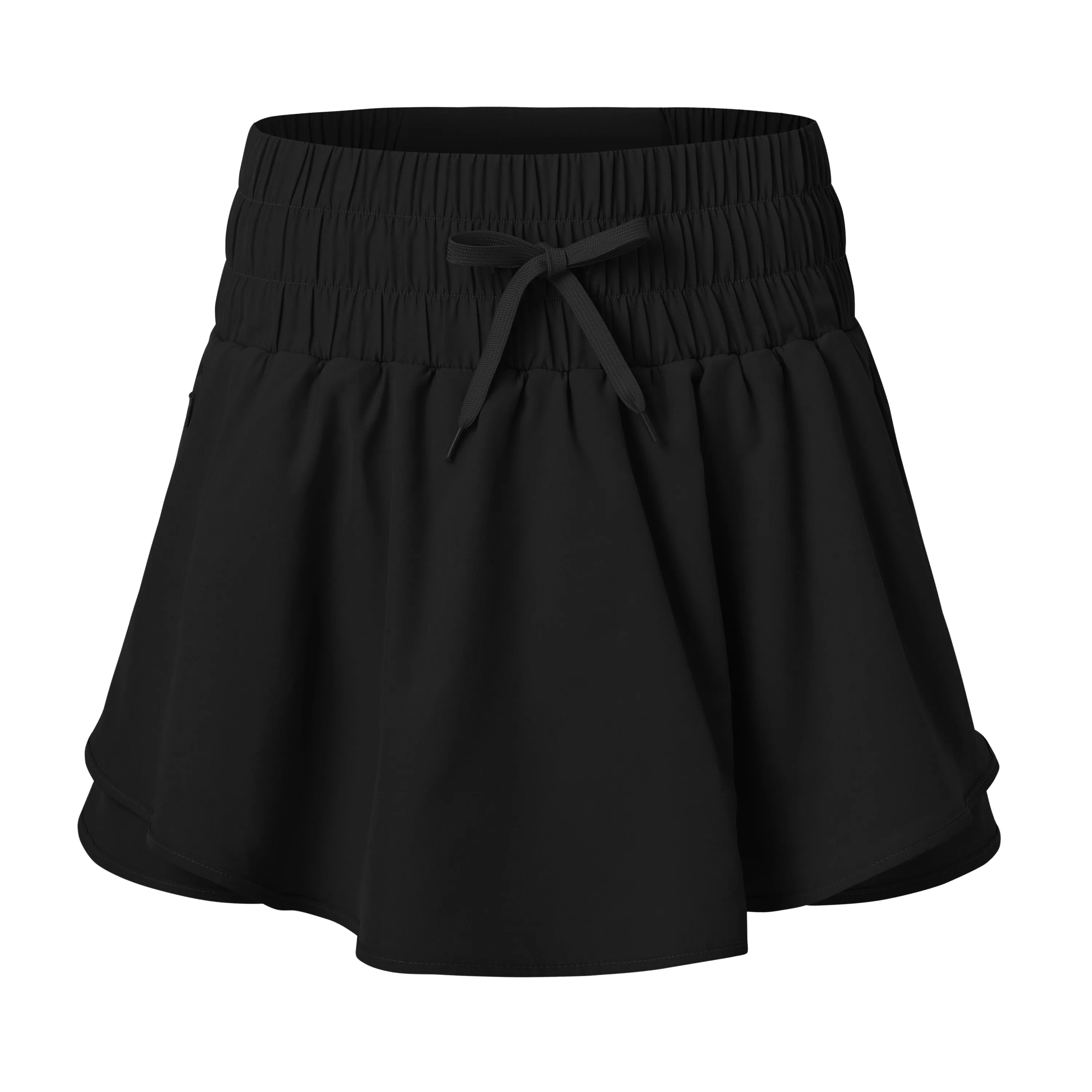 High waisted casual running shorts