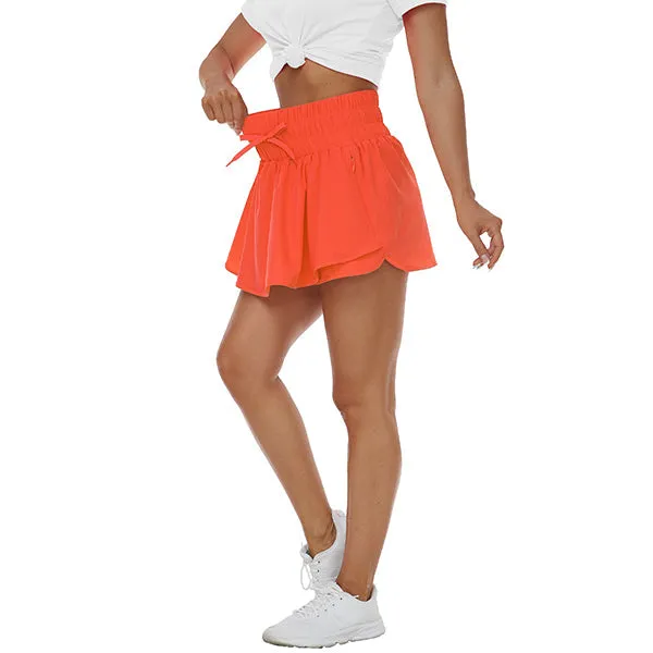 High waisted casual running shorts