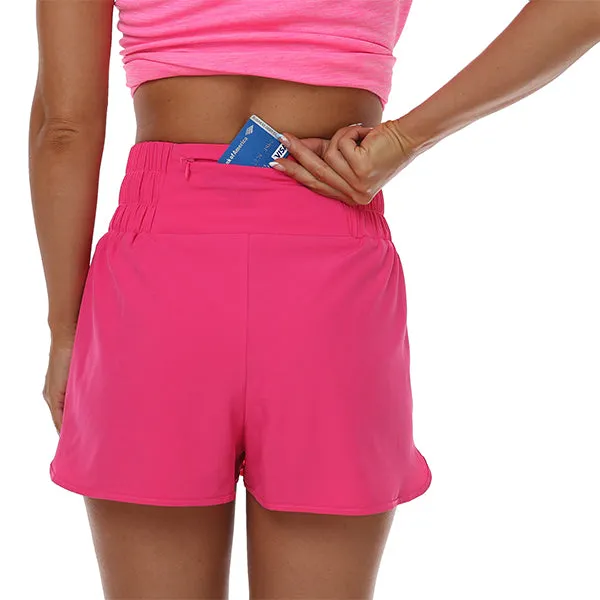 High waisted casual running shorts