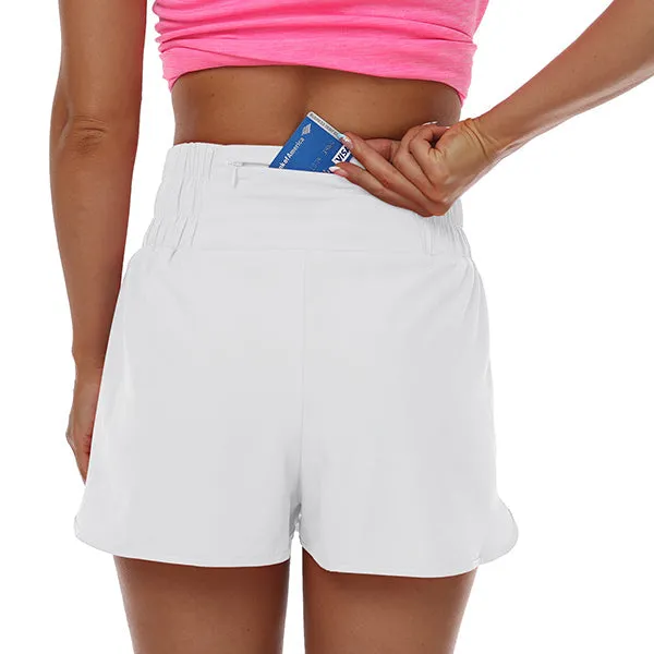 High waisted casual running shorts