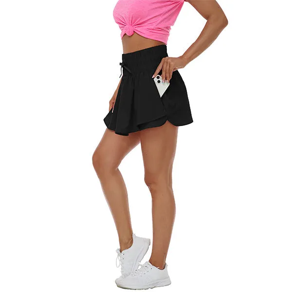 High waisted casual running shorts