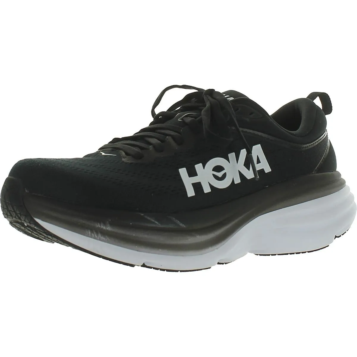 Hoka One One Womens Bondi 8 Mesh Running Athletic and Training Shoes