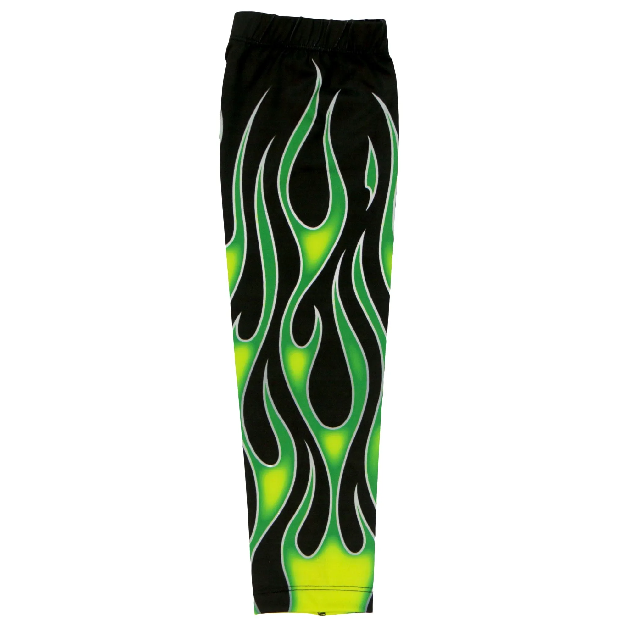 Hot Leathers ARM1006 Flames Green Arm Sleeve