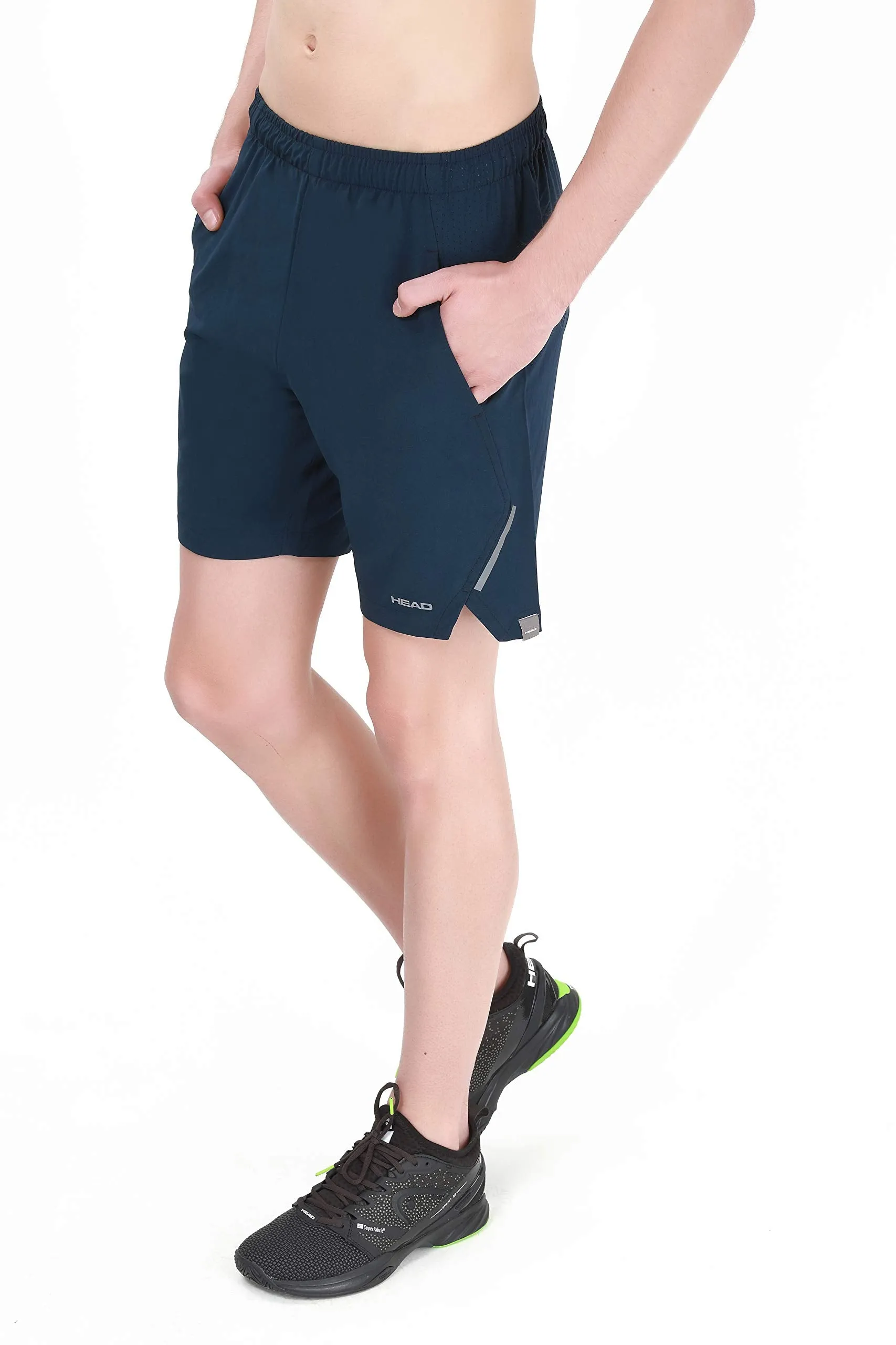 HPS-1087 Polyester Tennis Shorts for Mens | Size - Large | Colour - Dark Navy