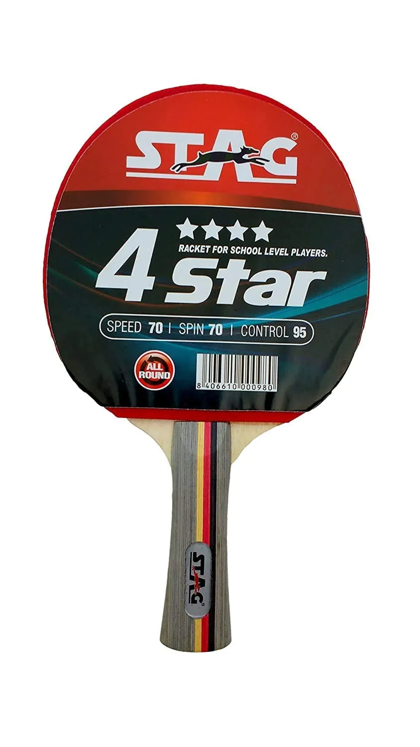 Iconic 4 Star Professional Table Tennis (T.T) Set| Premium ITTF Approved Rubber- Table Tennis Rackets and T.T Balls Included| All-in-One Ping Pong Paddle Playset - Table Game Acceories