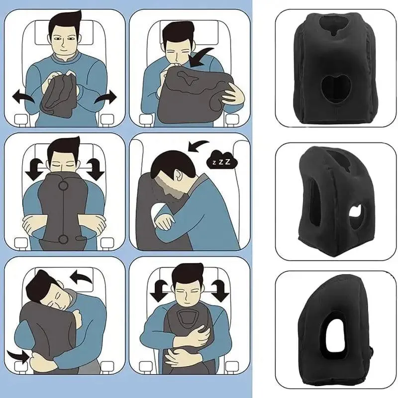 Inflatable Headrest Travel Pillow