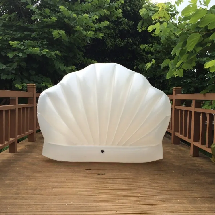 Inflatable Scallop Shaped Floating Mat Swimming Ring, Inflated Size: 170 x 130 x 100cm