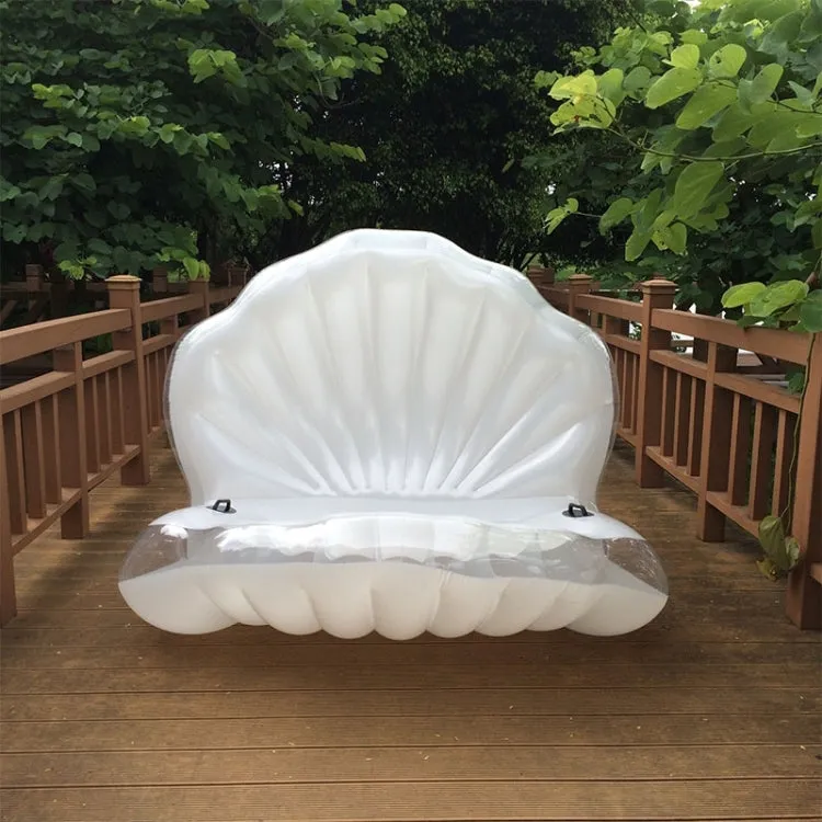 Inflatable Scallop Shaped Floating Mat Swimming Ring, Inflated Size: 170 x 130 x 100cm