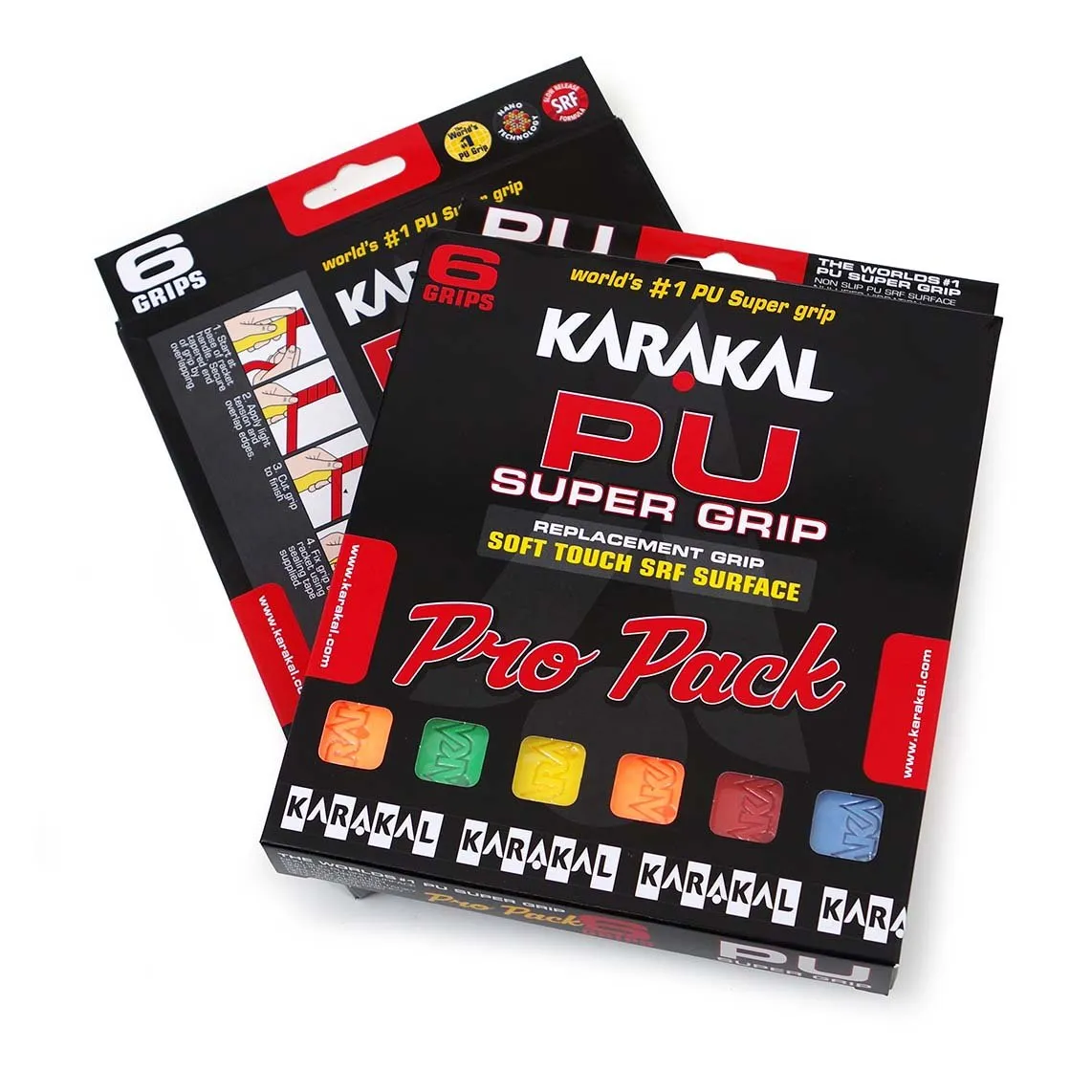 Karakal PU Super Replacement Grip - Assorted Pack of 6