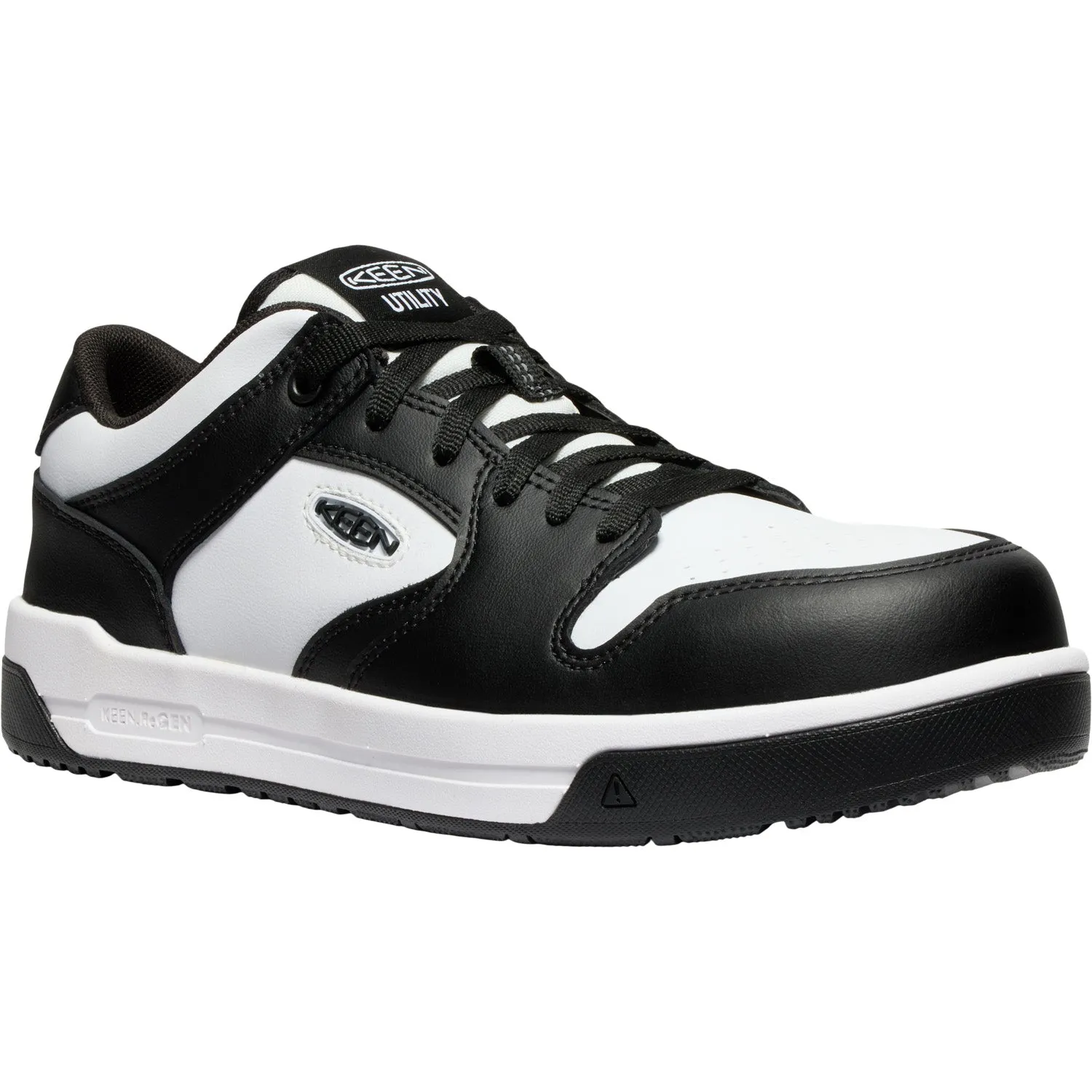 Keen Utility Mens Overton CT Star White/Black Leather Work Shoes