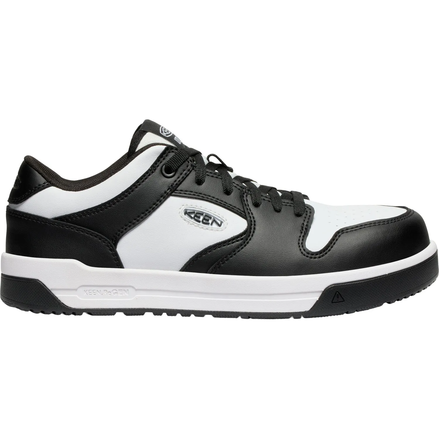 Keen Utility Mens Overton CT Star White/Black Leather Work Shoes