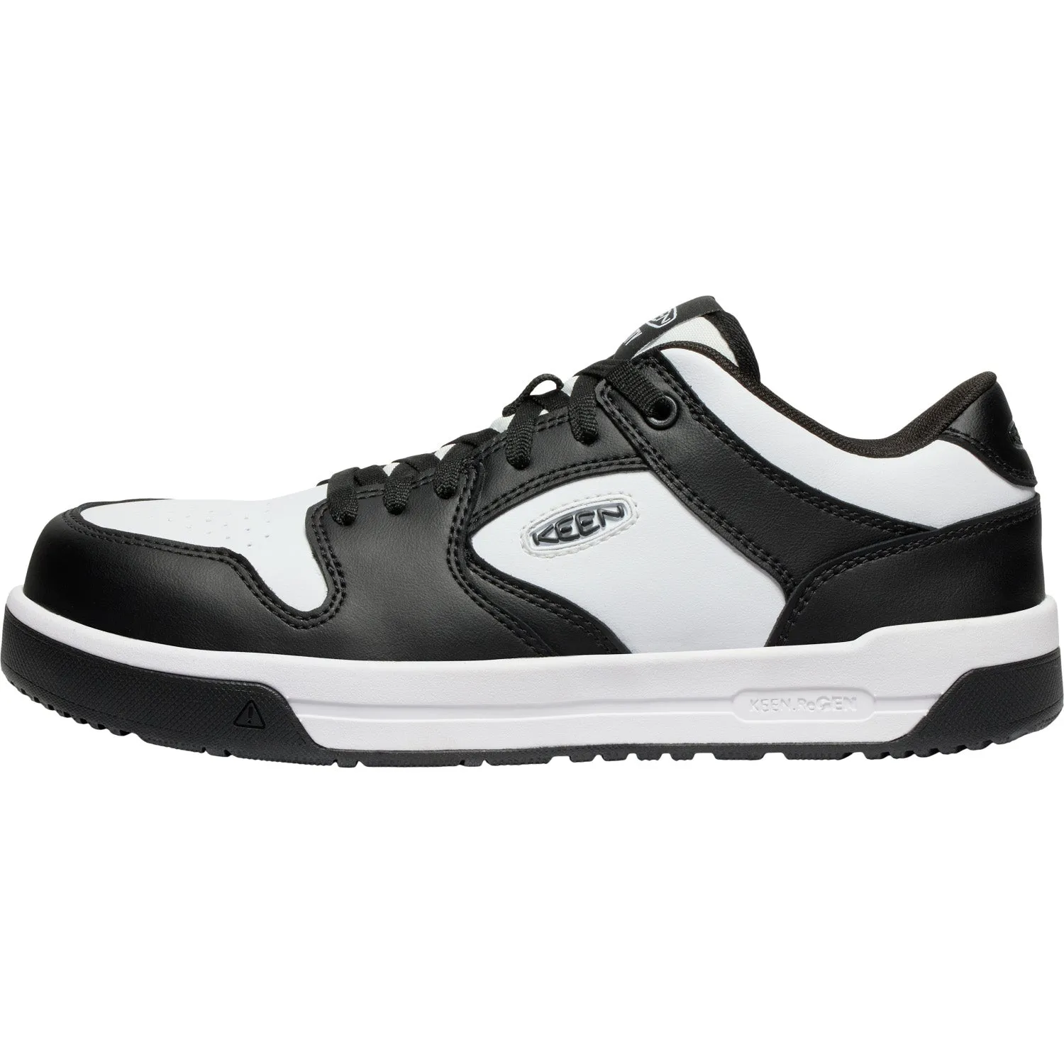 Keen Utility Mens Overton CT Star White/Black Leather Work Shoes