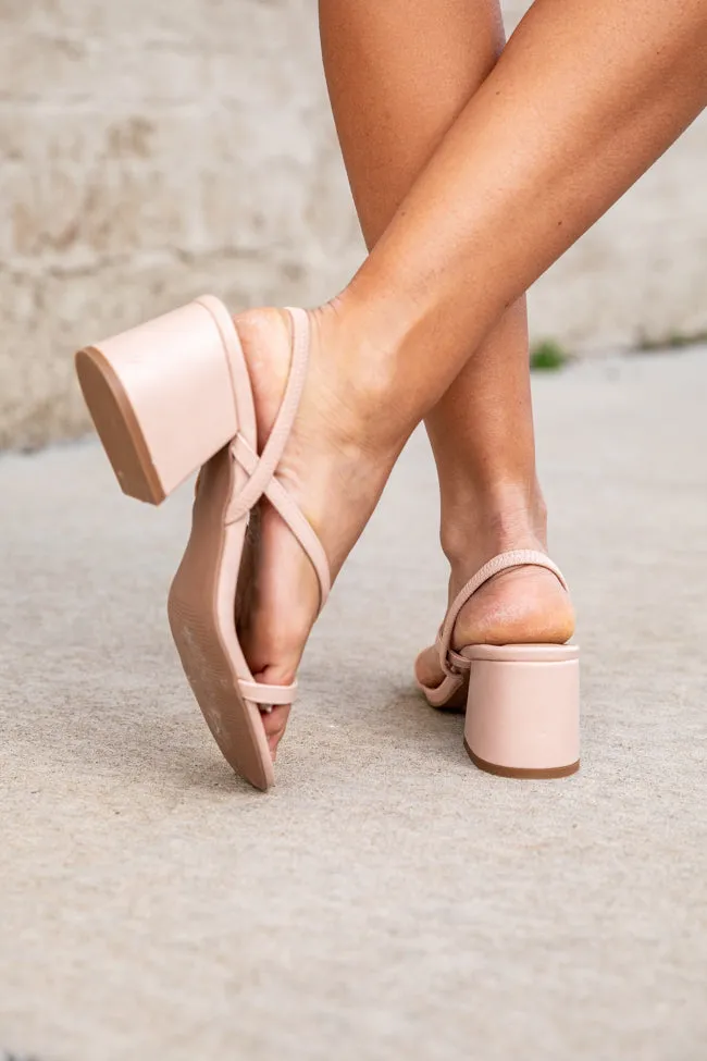 Kelsey Nude Low Block Heels FINAL SALE