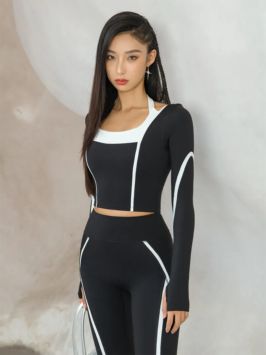 Long Sleeve Backless Sports Bra