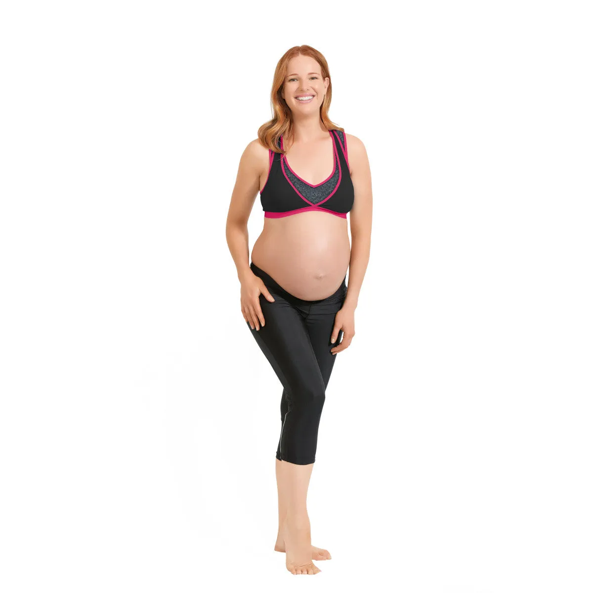 Lotus Fuchsia Pink Yoga Nursing Breast Pump Bra - Cake