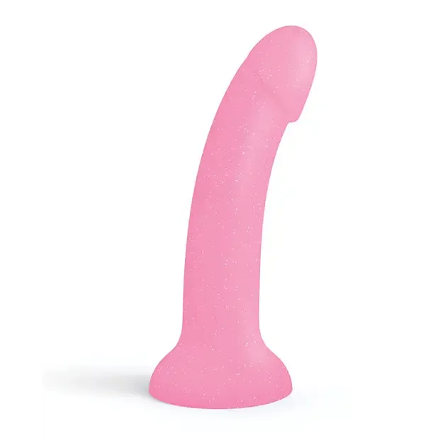 Love to Love Dildolls Glitzy 7 in. Silicone Dildo Pink Glitter