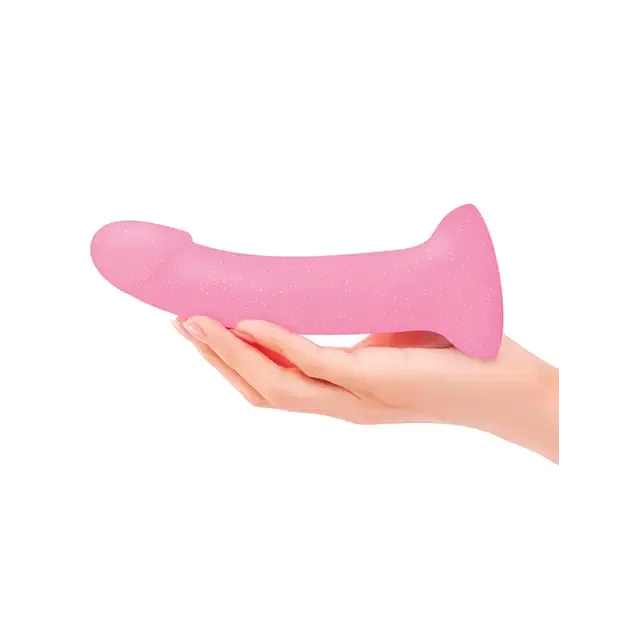 Love to Love Dildolls Glitzy 7 in. Silicone Dildo Pink Glitter