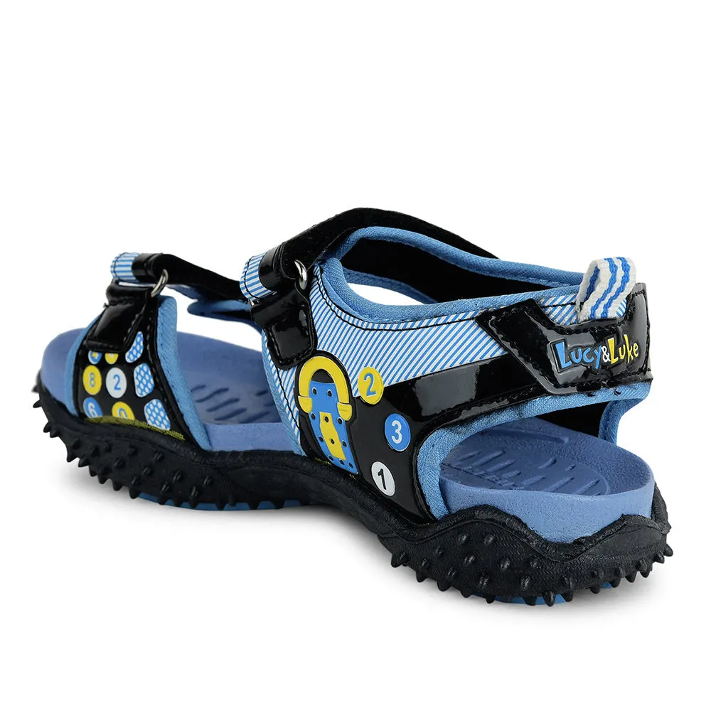 Lucy & Luke Blue Casual Sandal For Kids 8074-303 By Liberty