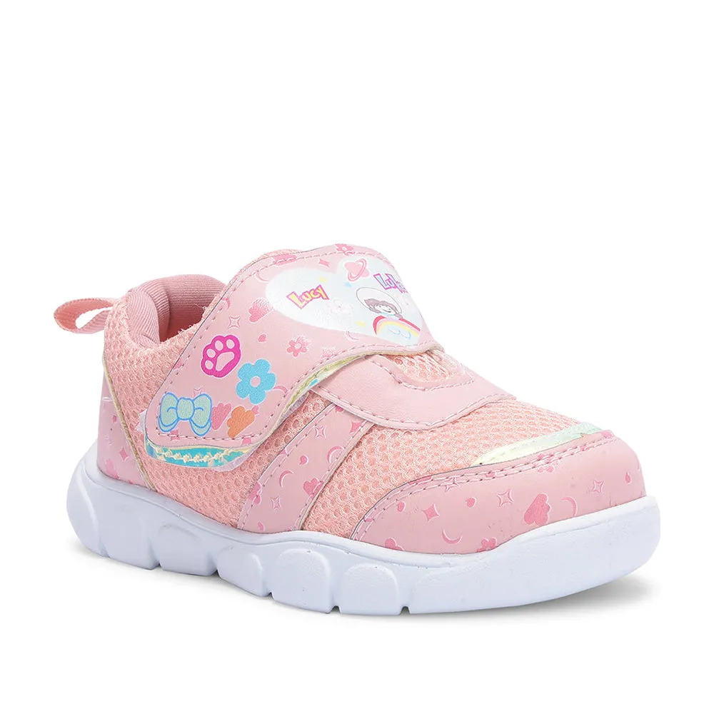 Lucy & Luke By Liberty Kids FLYNN-44 Peach Casual Non Lacing Shoes