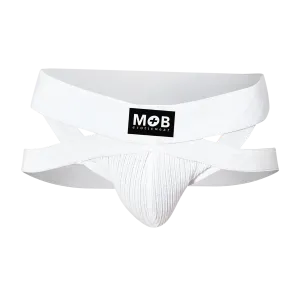 Male Basics MOB Men's Eroticwear X Style Jock White