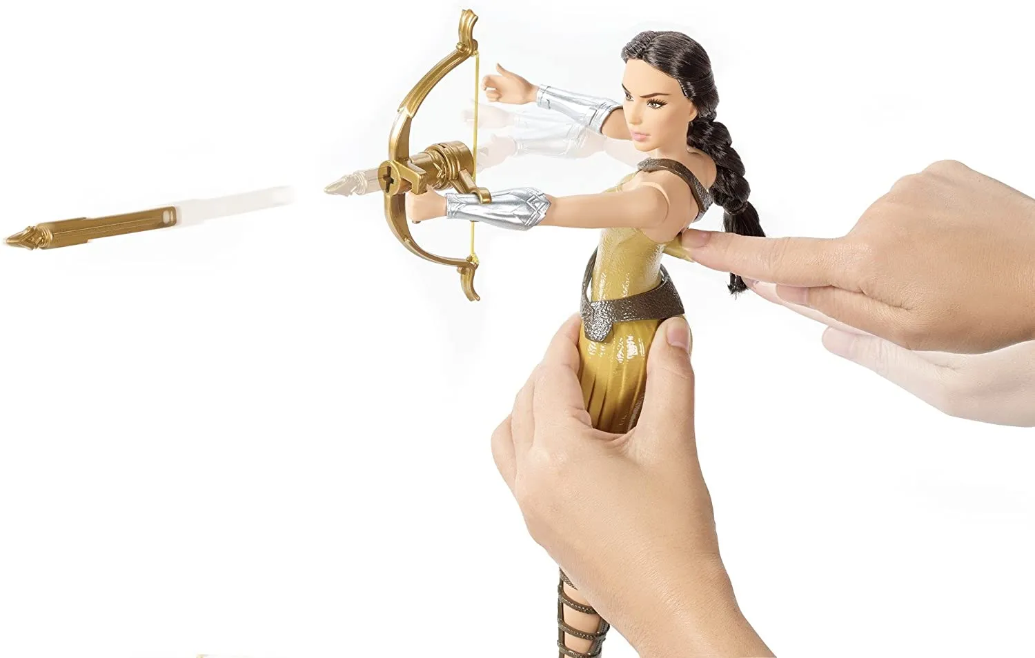 Mattel DC Wonder Woman Bow-Wielding - Deluxe Fashion Action Figure Playset - Feature Bow-Wielding Arrows, Shoes and More,12" Doll