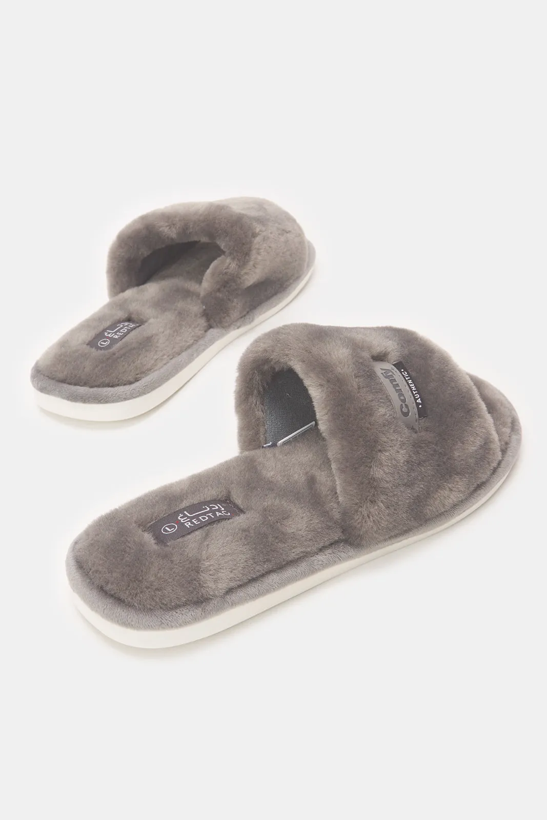 Men Grey Slide Slipper