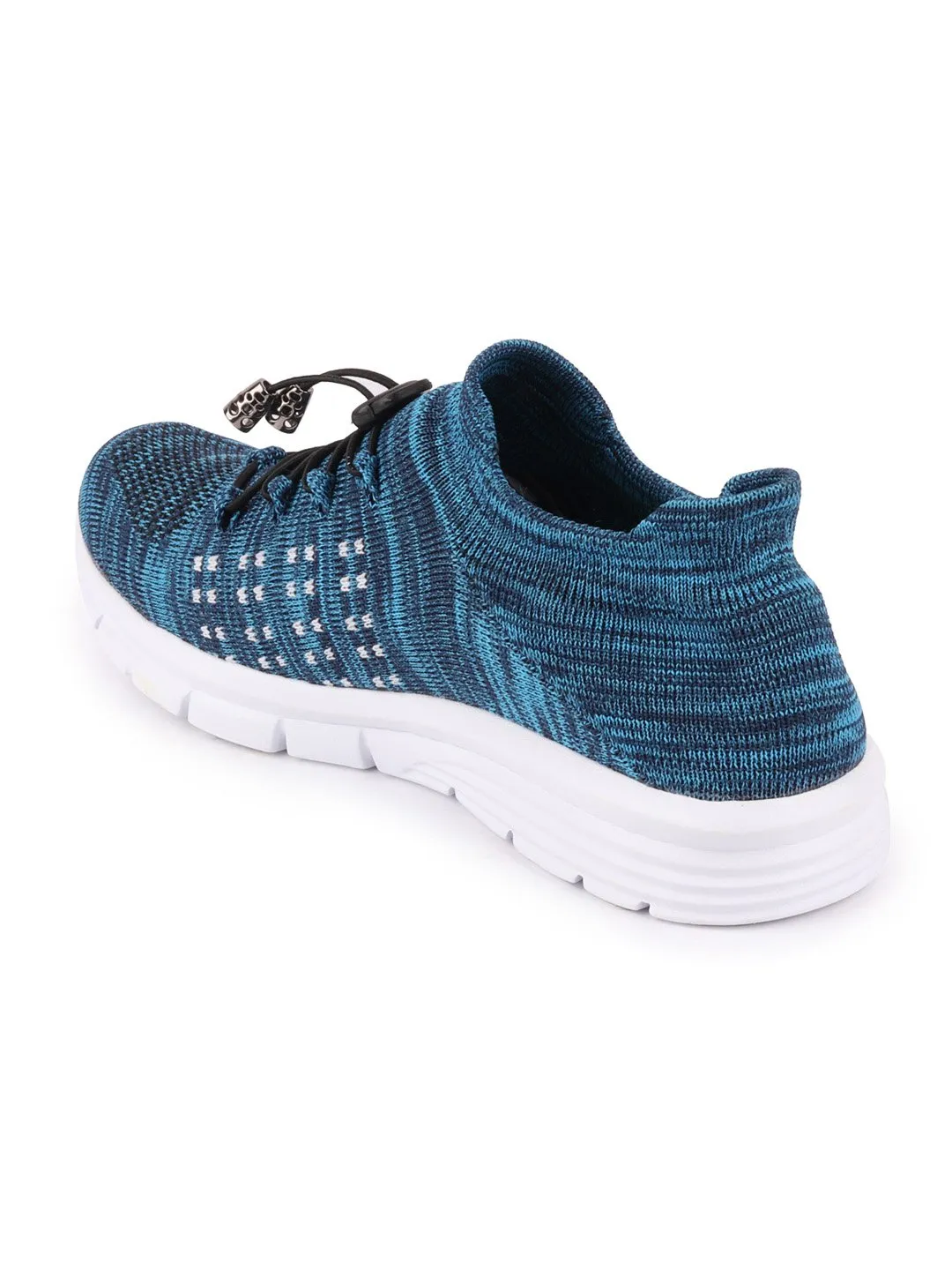 Men Sky Blue Sports Lace-Up Outdoor Running Shoes