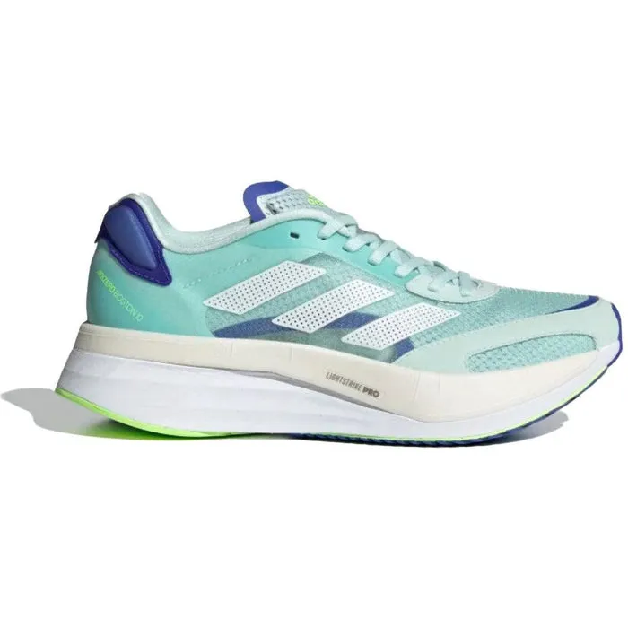 Men's Adidas Adizero Boston 10, Halo Mint/Cloud White/Sonic Ink, 6.5 D Medium