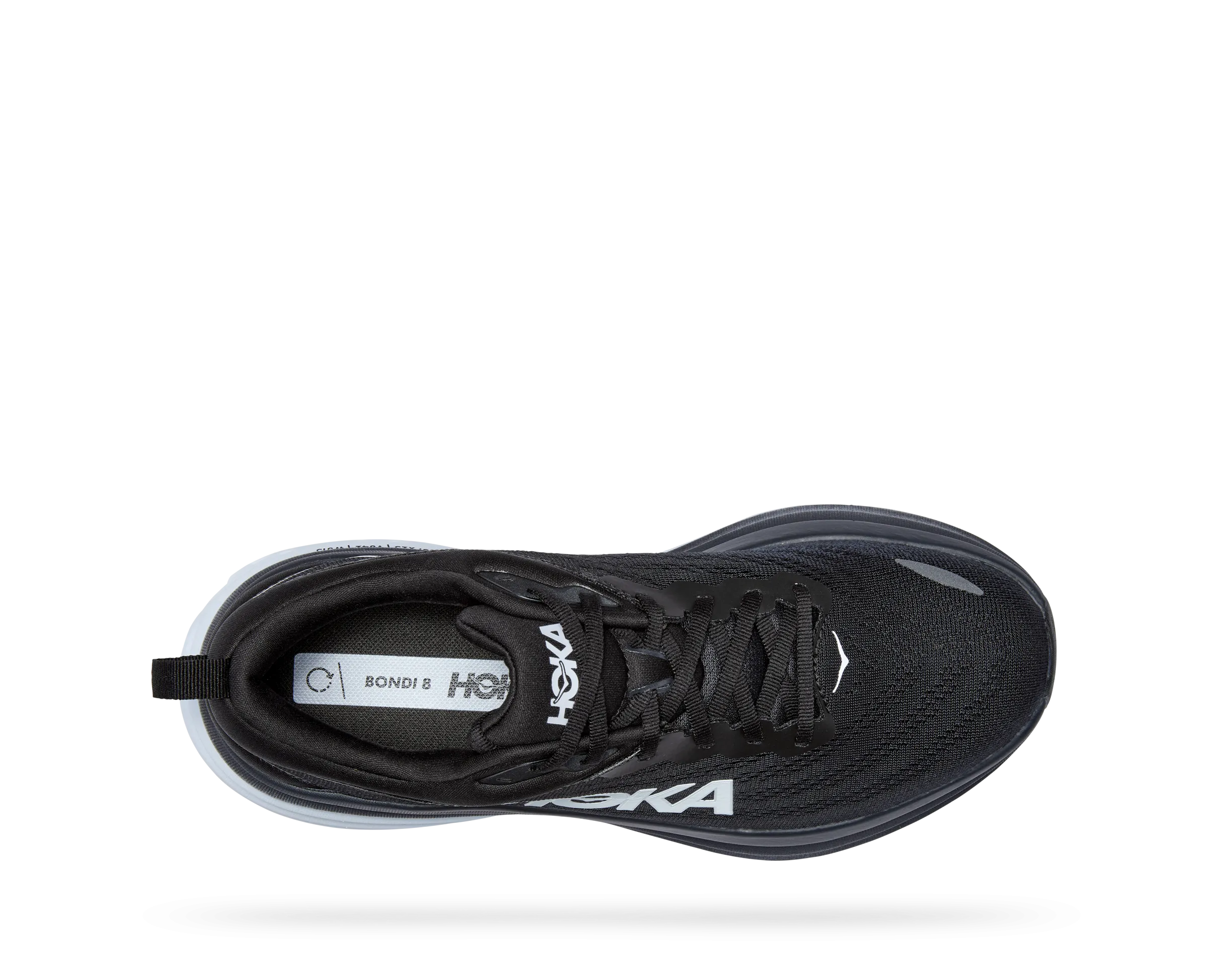 Men's HOKA Bondi 8 Running Shoe in Black / White