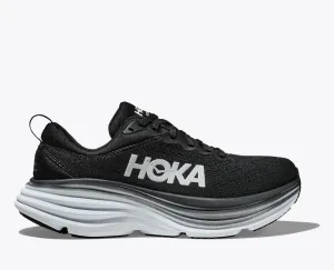 Men's HOKA Bondi 8 Running Shoe in Black / White