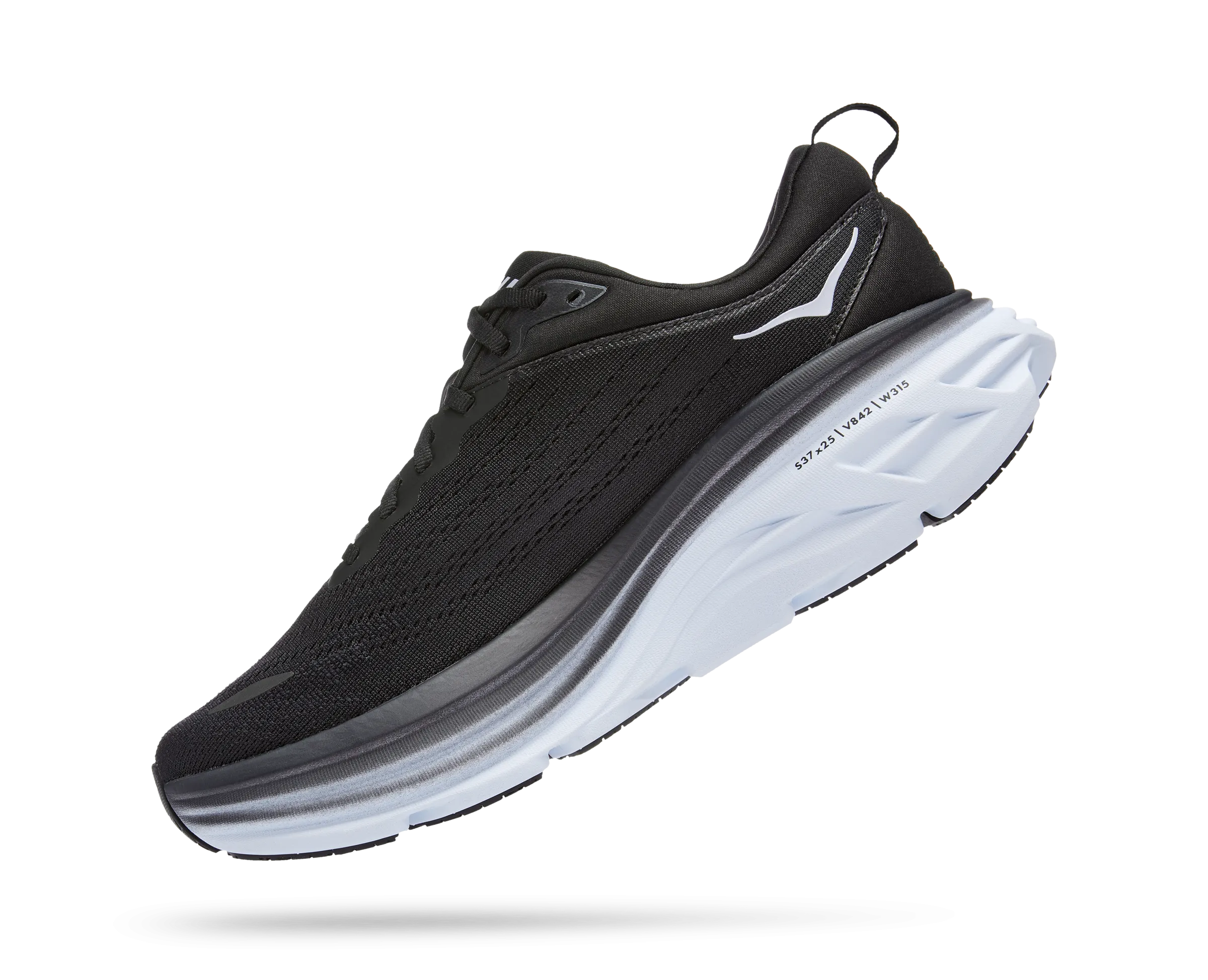 Men's HOKA Bondi 8 Running Shoe in Black / White