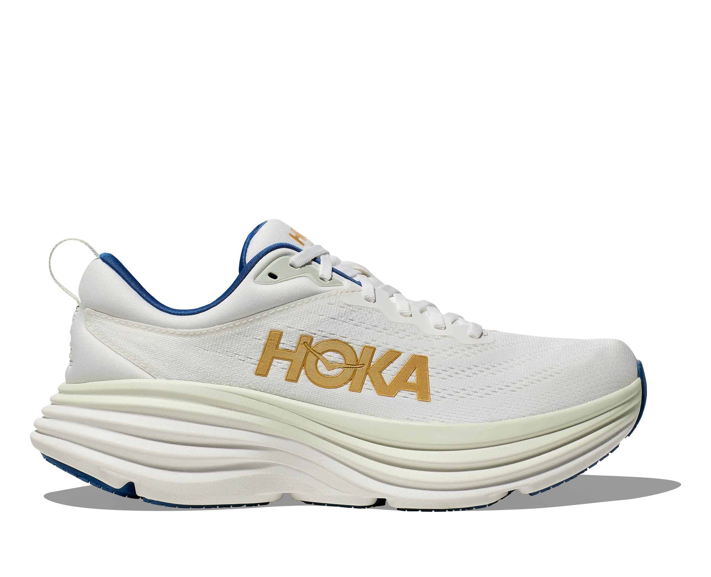 Men's HOKA Bondi 8 Running Shoe in Frost / Gold