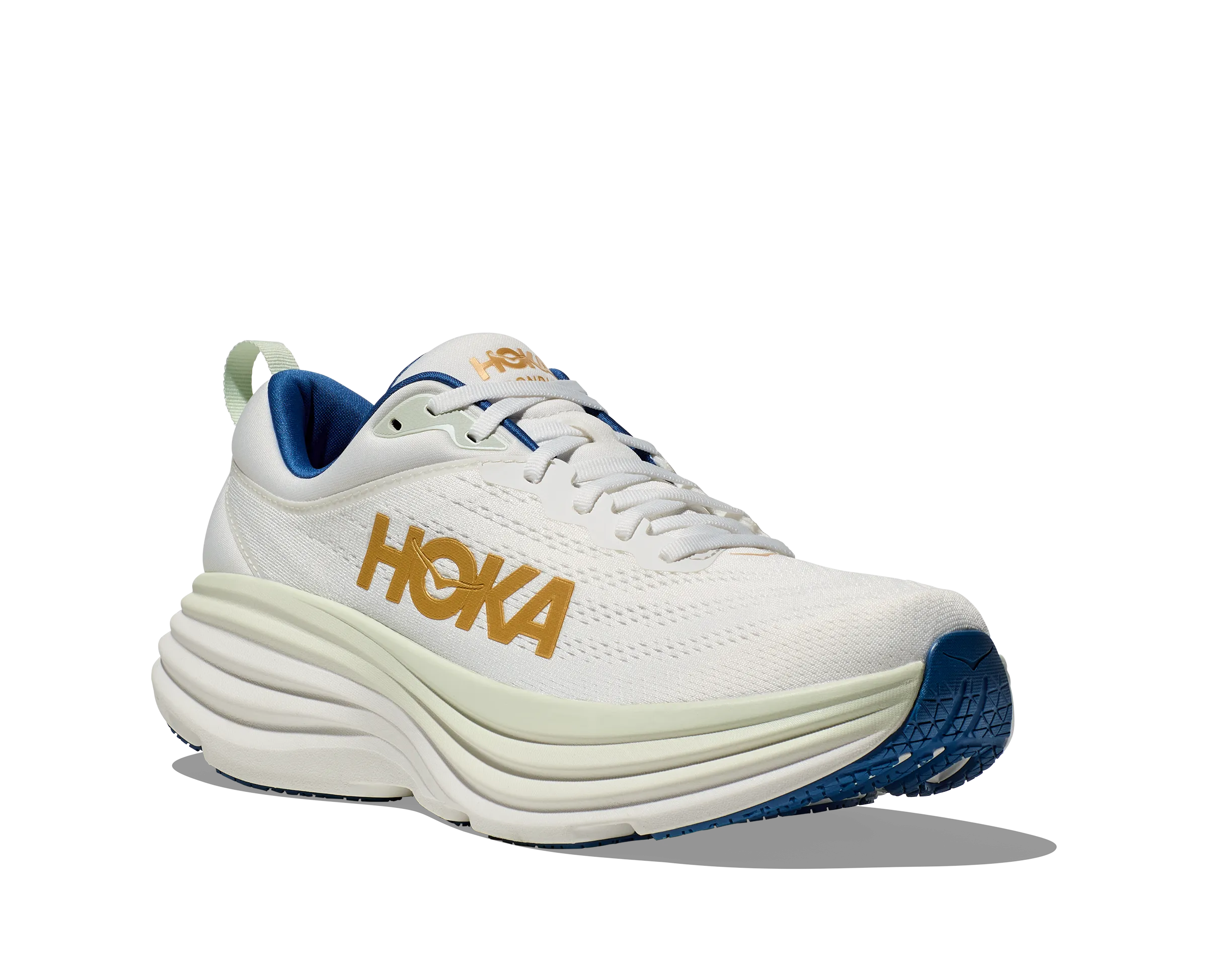 Men's HOKA Bondi 8 Running Shoe in Frost / Gold