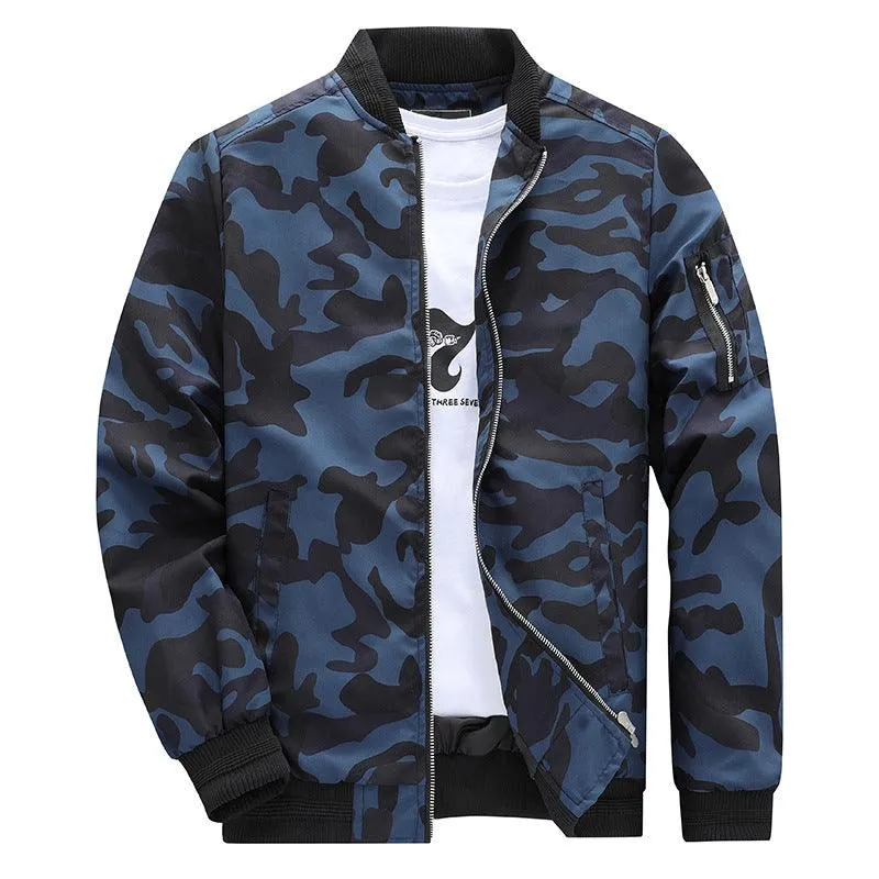 Men's Jacket Men's Plus Size Camouflage Leisure Sports