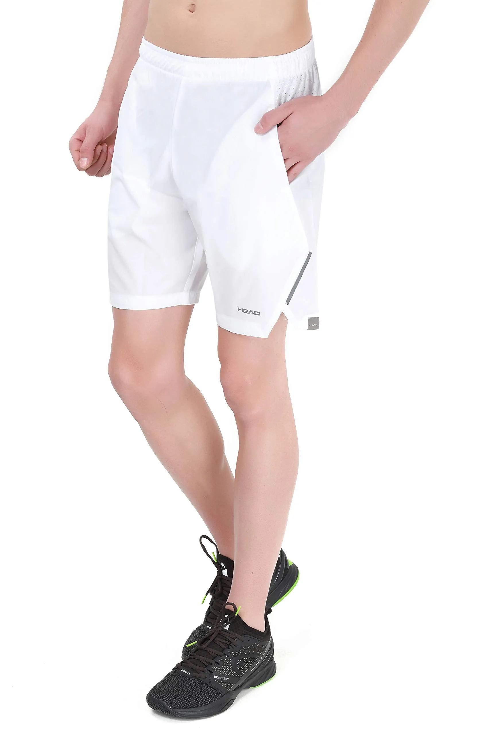 Men's Tennis Shorts (HPS-1085_White_L)