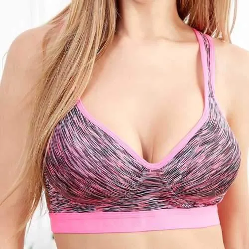 Mixed Yarn Shockproof Wireless Comfort Moving Sports Bra