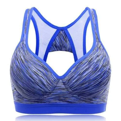 Mixed Yarn Shockproof Wireless Comfort Moving Sports Bra