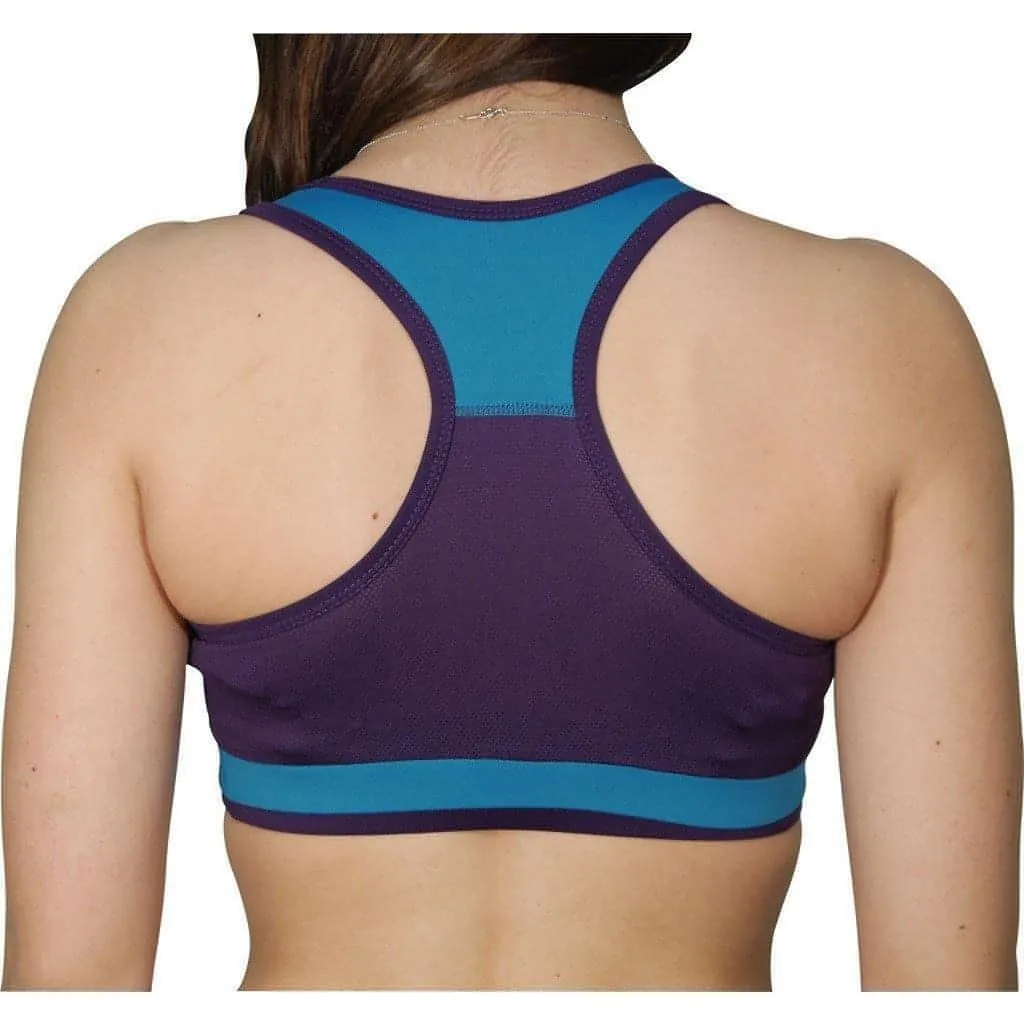 More Mile Prime Womens Running Crop Top - Blue