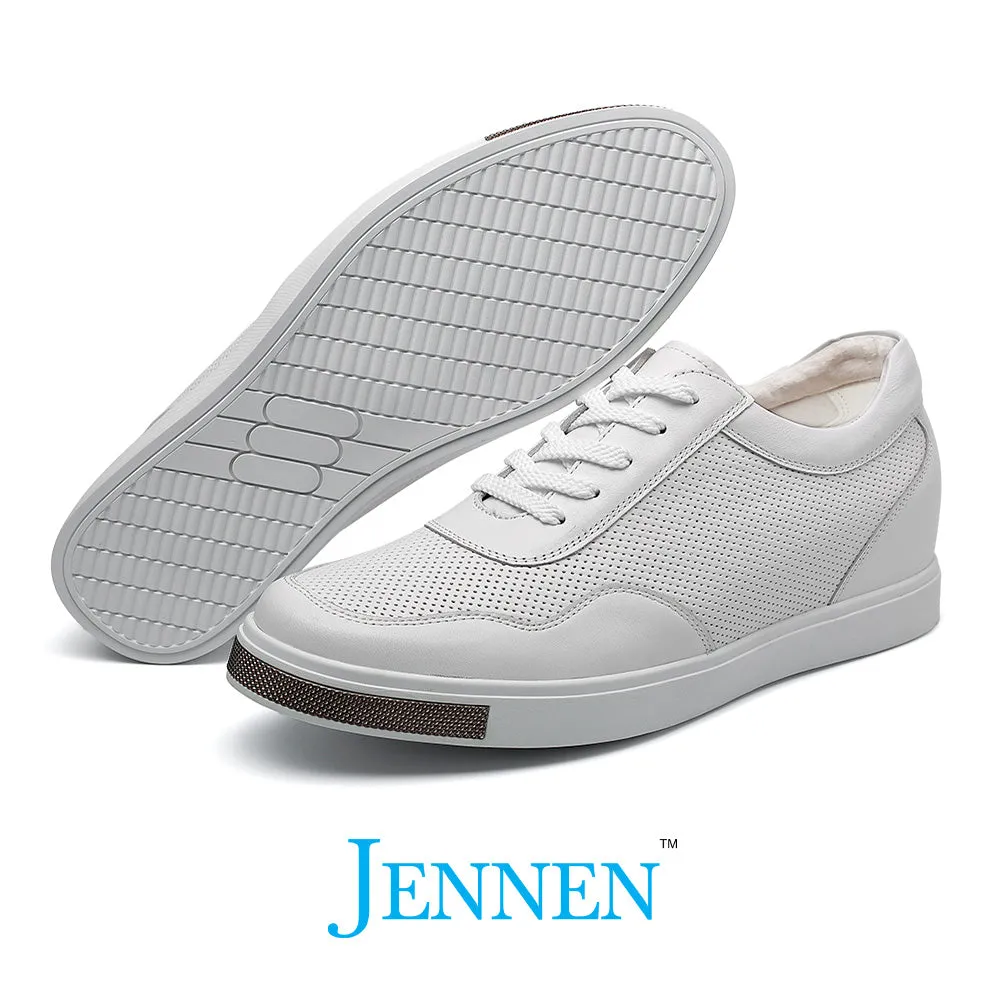 Mr. Nadal 6cm | 2.4 inches Taller White Classic Leather Sneakers