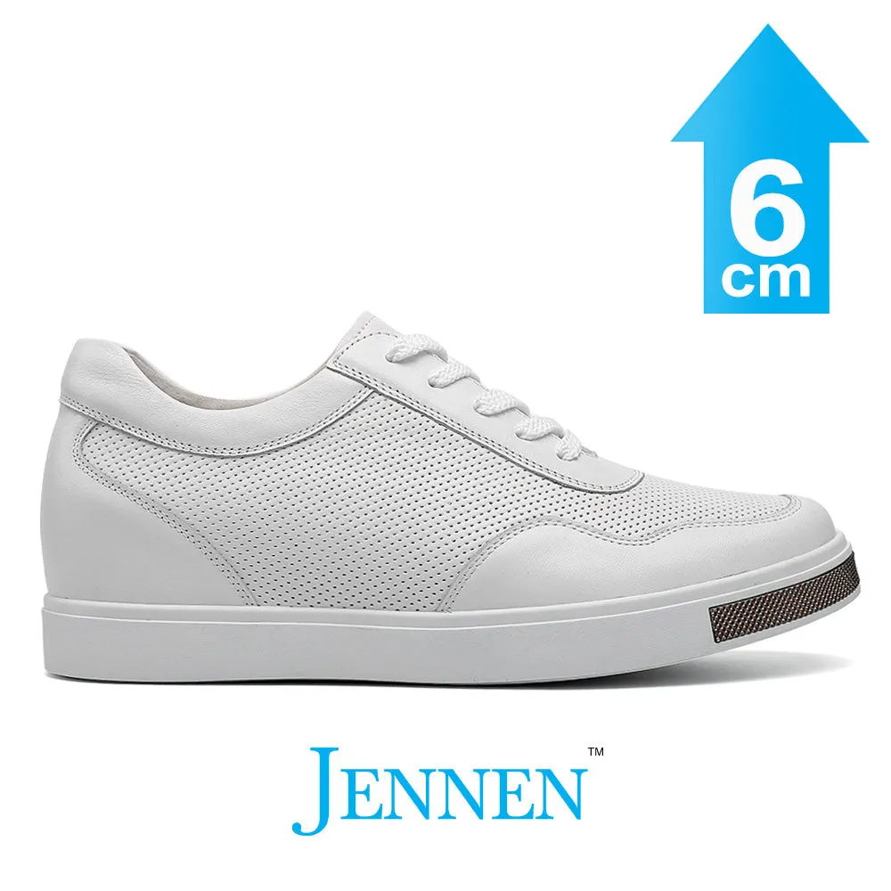 Mr. Nadal 6cm | 2.4 inches Taller White Classic Leather Sneakers