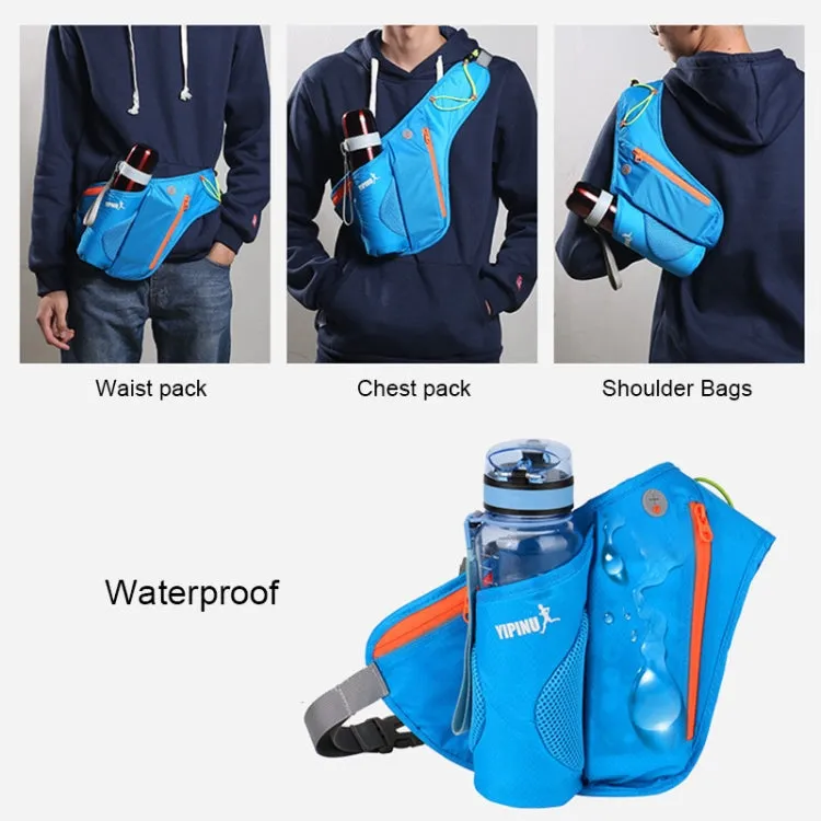 Multifunctional Outdoor Sports Water Bottle Running Waist for Men Women As Fanny Pack Bum Bag(Blue)