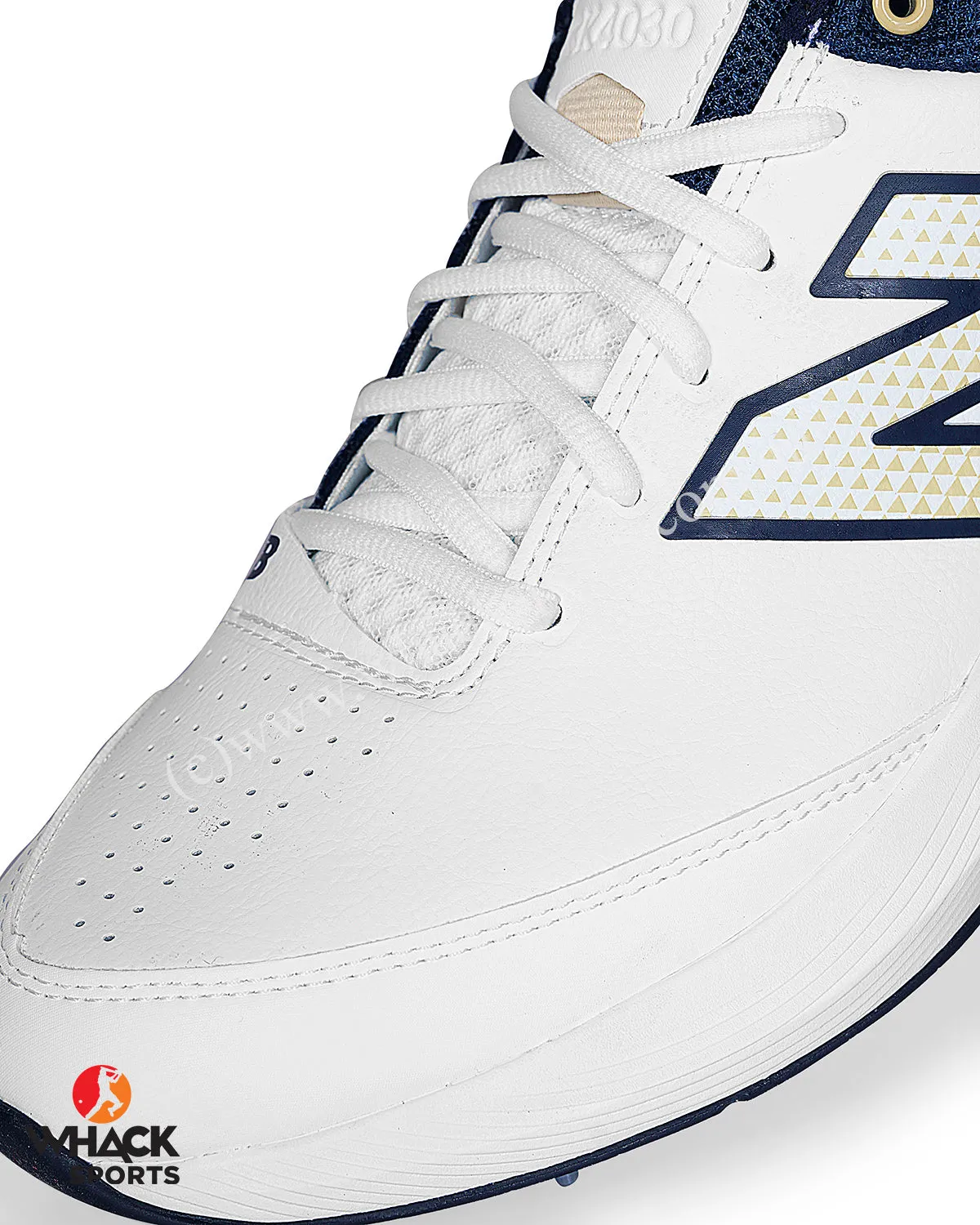 New Balance CK4030 N5 Cricket Shoes - Steel Spikes - White/Navy