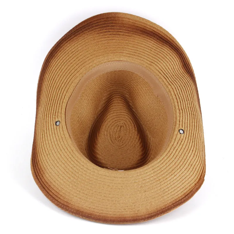 Outback West Cowboy Hat Men's Women's Straw Felt Canvas Outdoor Travel Sun Hat