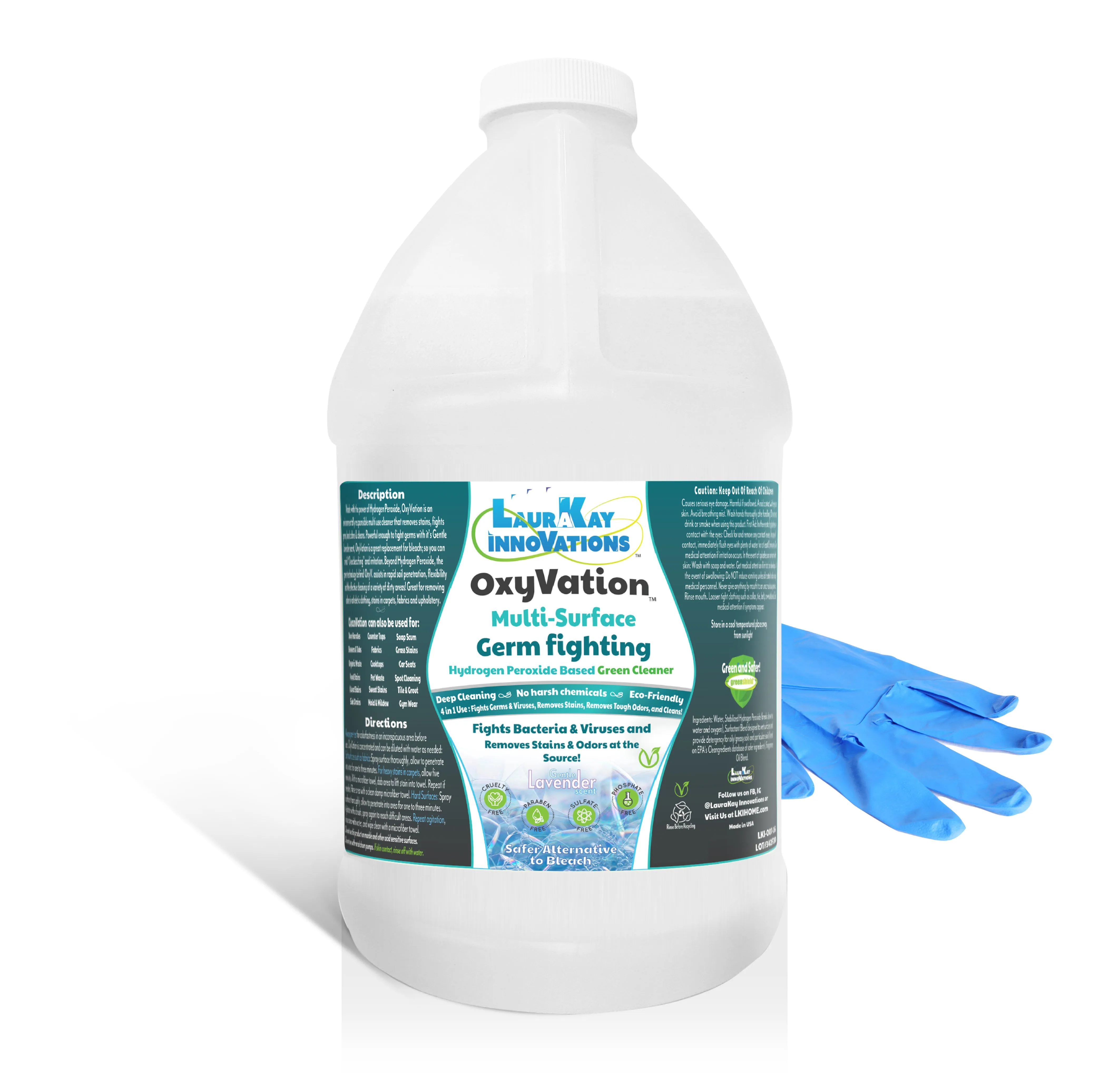 OxyVation™ 1 Gallon Refill: Multi-Surface Cleaner for Stain-Free, Odor-Free, Germ-Free Living