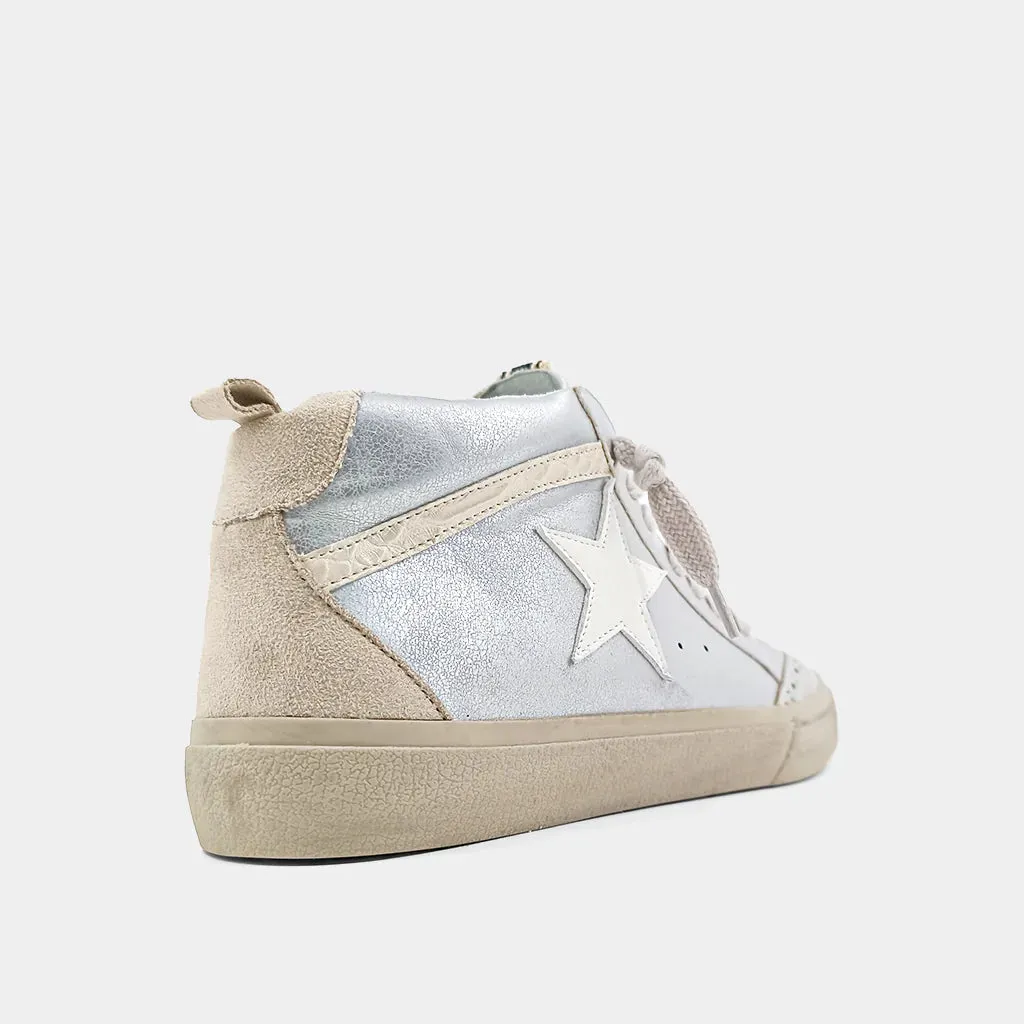 Paulina Kids Sneakers - White Silver